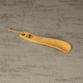 Compact Handmade Oak Shoehorn with Leather Strap, Made in Scotland