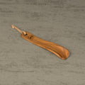 Compact Handmade Walnut Shoehorn with Leather Strap, Made in Scotland