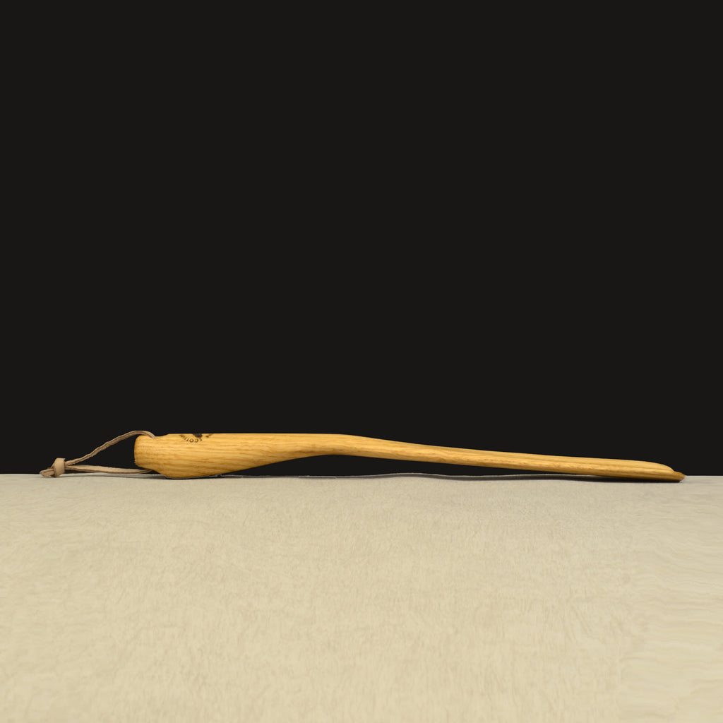 Medium Size Handmade Oak Shoehorn with Leather Strap, Made in Scotland