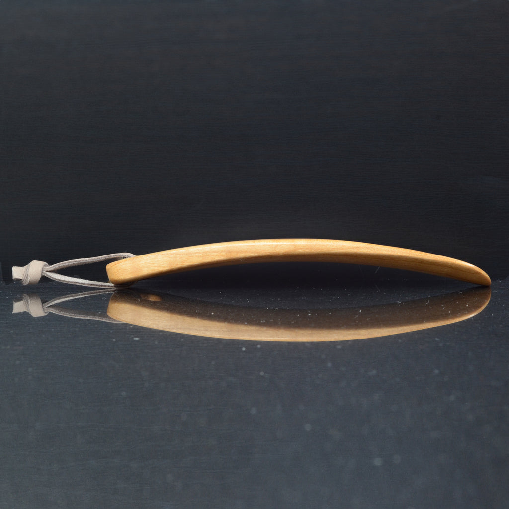 Wee Cherry Shoehorn with Leather Strap, Made in Scotland