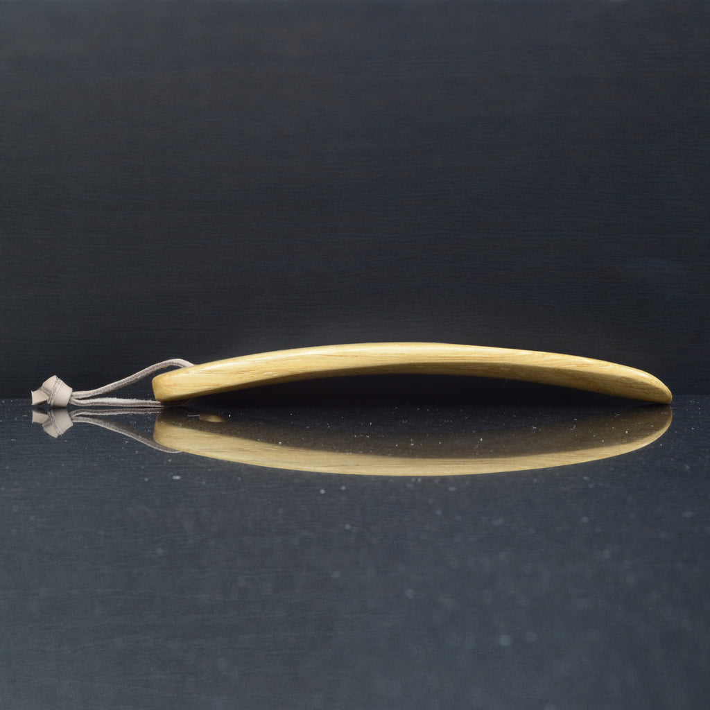 Wee Oak Shoehorn with Leather Strap, Made in Scotland