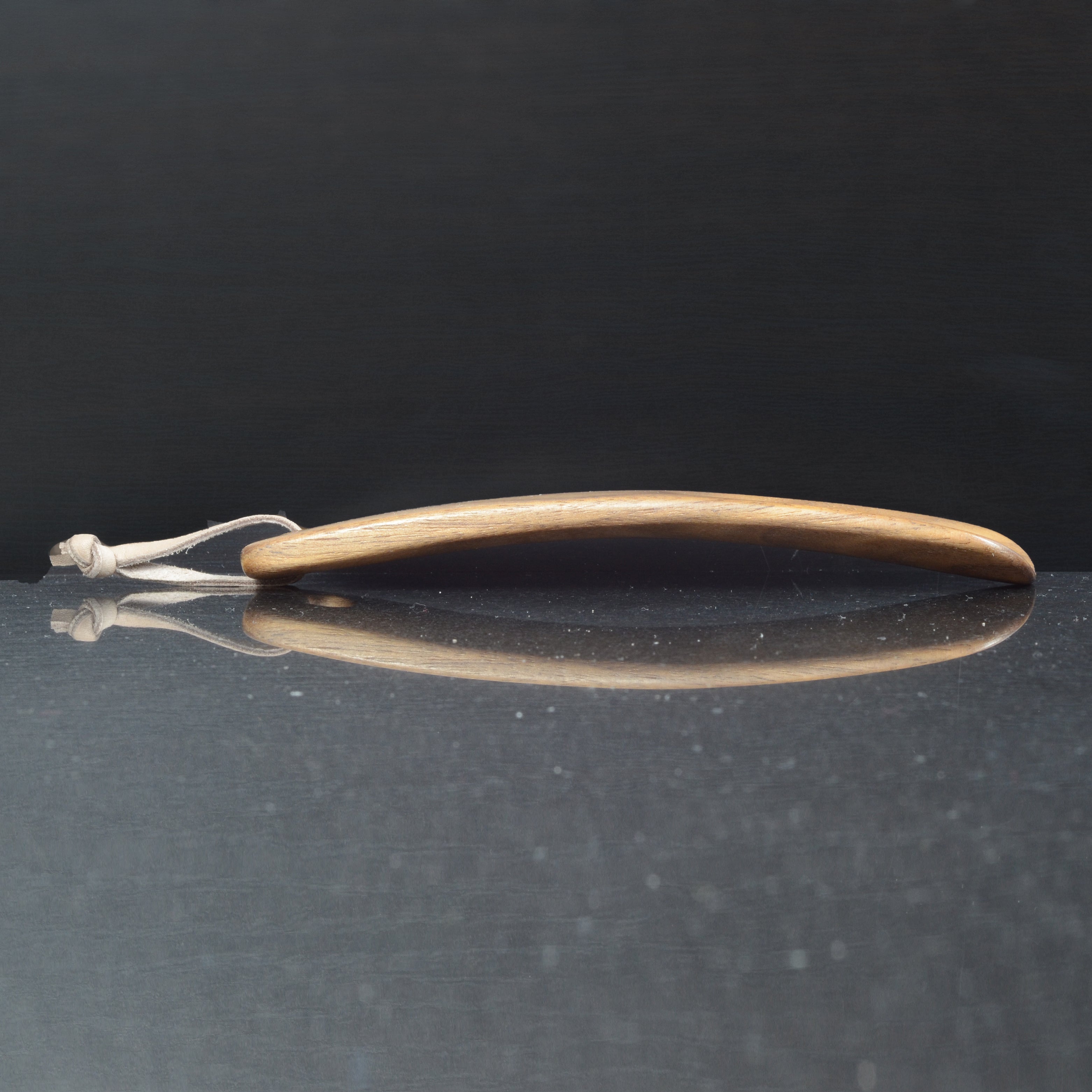 Wee Walnut Shoehorn with Leather Strap, Made in Scotland