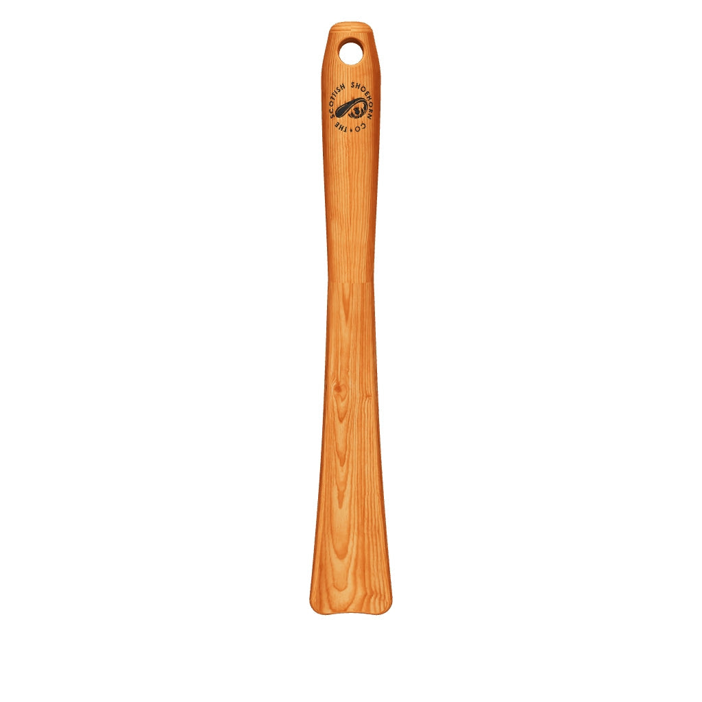 Medium Size Handmade Cherry Shoehorn with Leather Strap, Made in Scotland