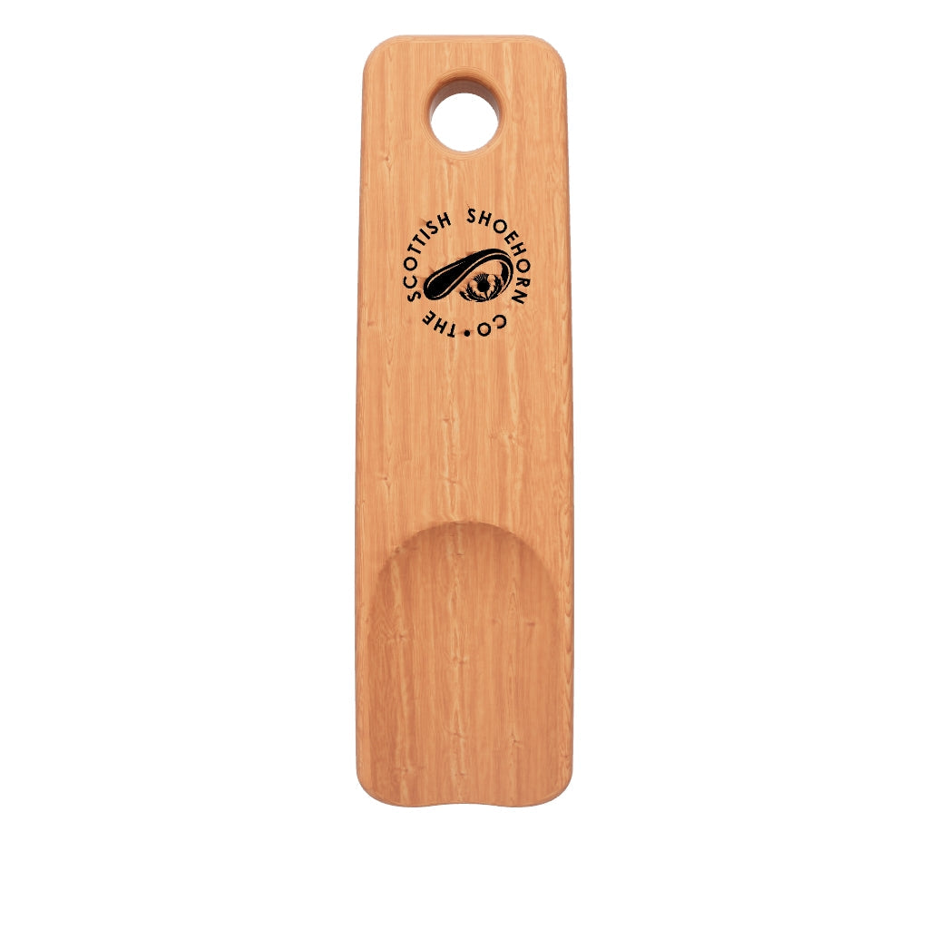 Wee Cherry Shoehorn with Leather Strap, Made in Scotland